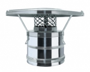 Terminal Chapeau chinois grille anti-oiseau Tubest double paroi DW25 Ø80/130 ref 452520B080