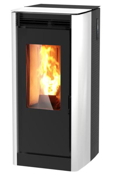 Poêle à pellet Ambria 2 blanc 8kW - JOLLY MEC